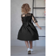 Дитяча чорна сукня з мереживним верхом і шифоновою спідницею